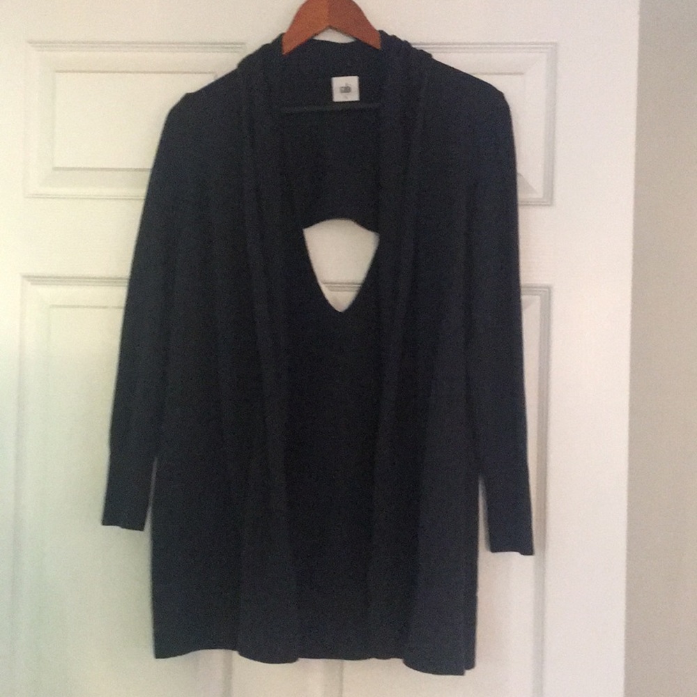 CAbi cardigan with open back detail